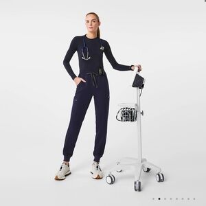 Figs Technical Collection Scrub Pants in Dark Blue